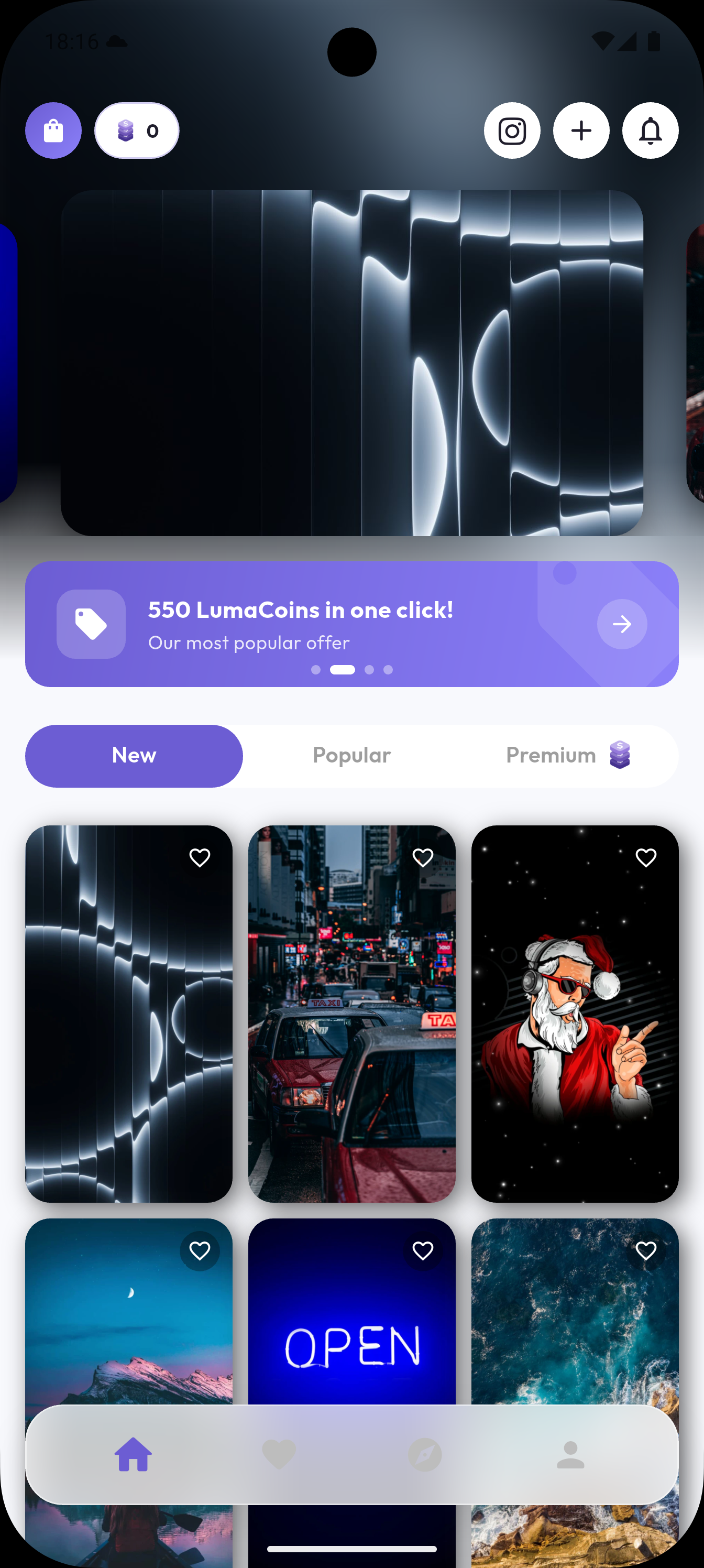 Mockup ecran upload wallpaper